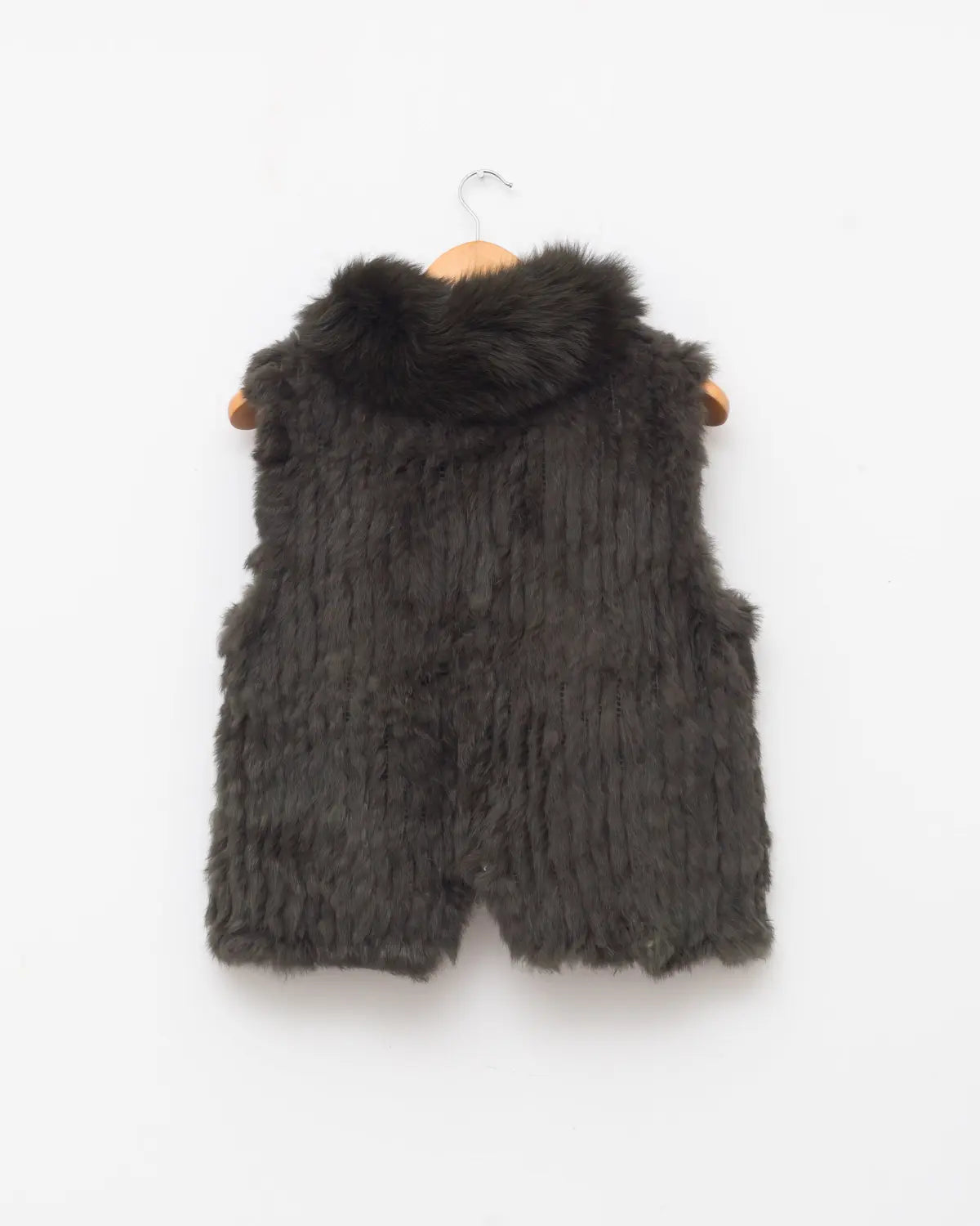 Aimée vintage rabbit & fox fur vest