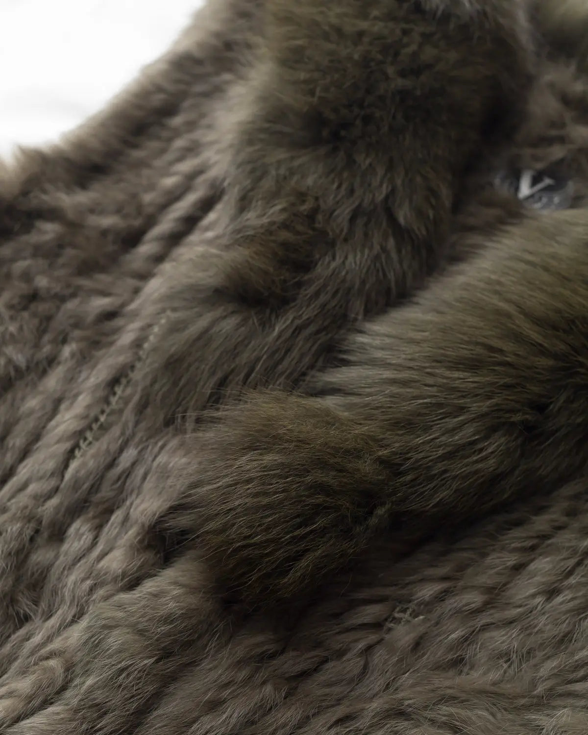 Aimée vintage rabbit & fox fur vest