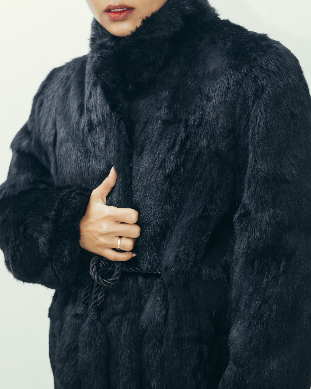 Vintage rabbit fur coat