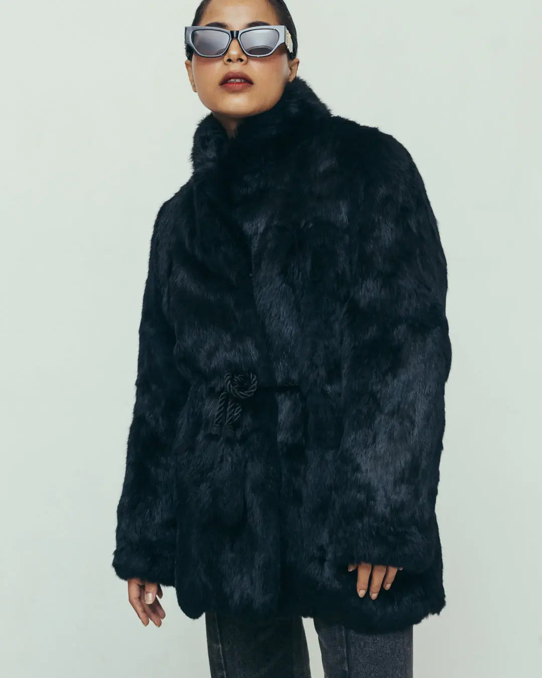 Vintage rabbit fur coat
