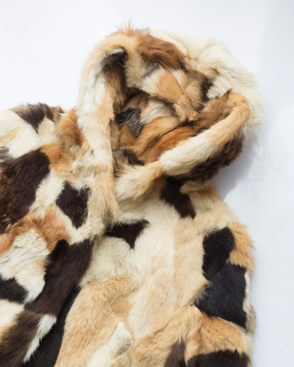 Handpicked by aimée vintage rabbit patchwork hooded coat