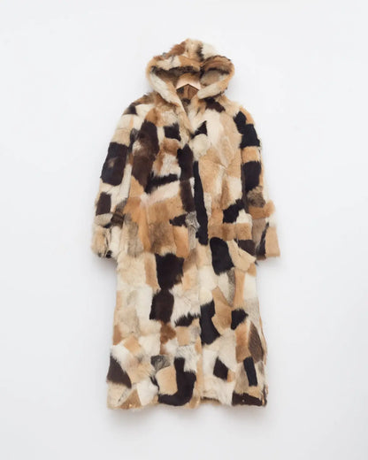 Handpicked by aimée vintage rabbit patchwork hooded coat