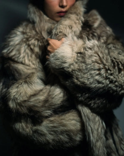 Vintage raccoon fur jacket