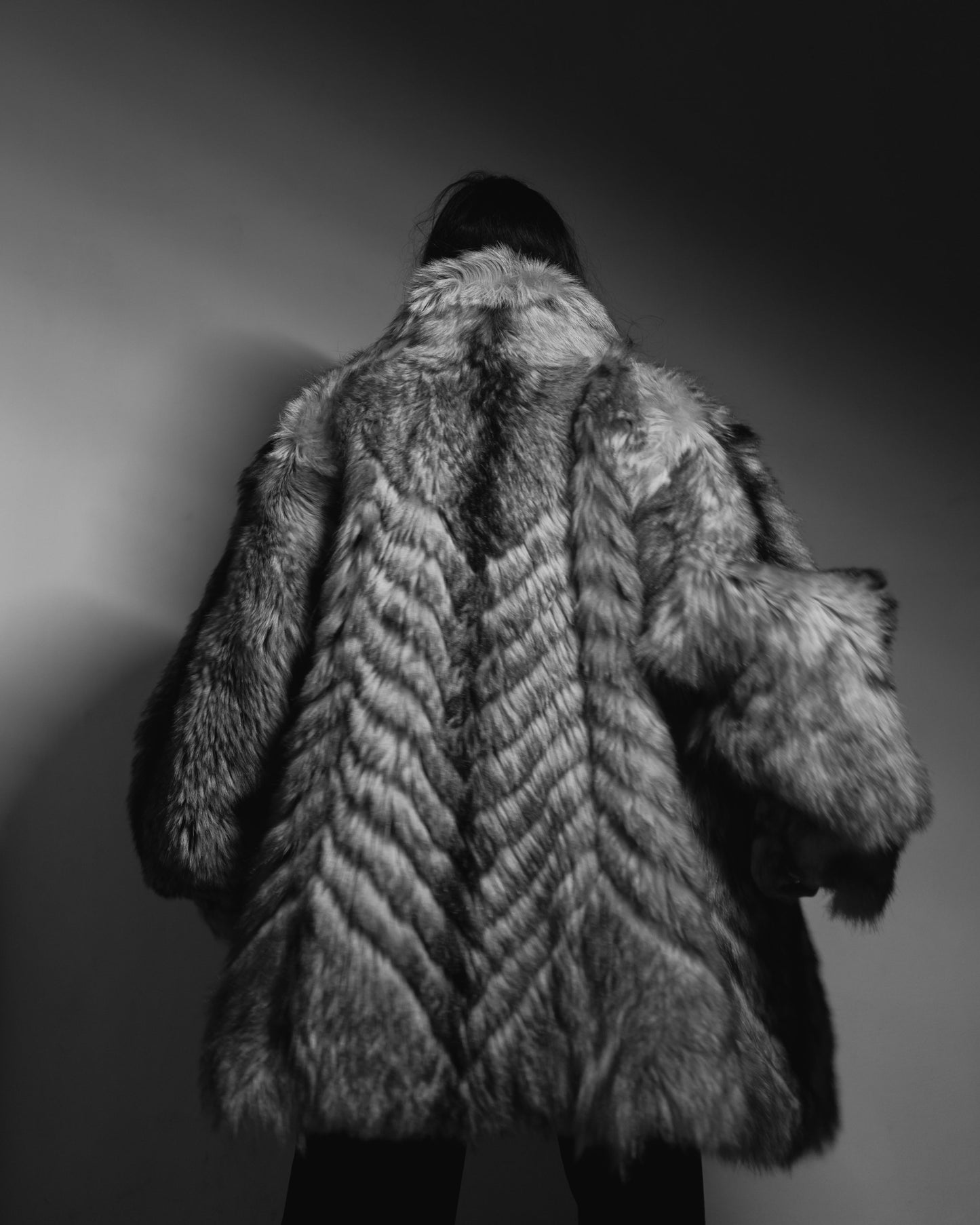 Vintage raccoon fur jacket