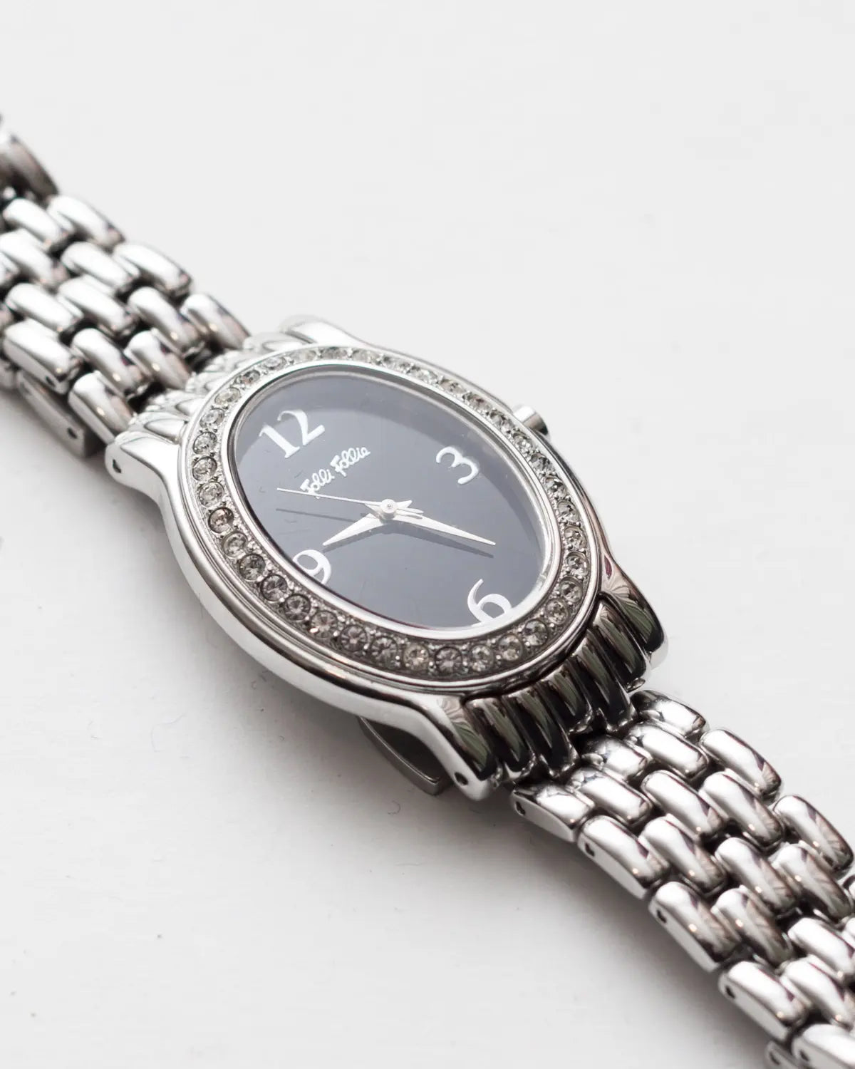 Quartz vintage rhinestone embedded follie folliewatch