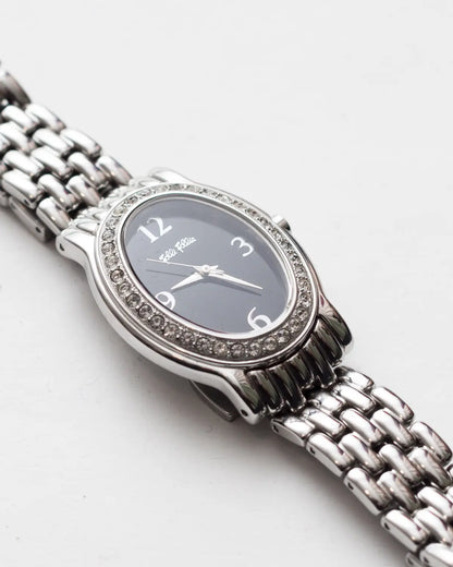 Quartz vintage rhinestone embedded follie folliewatch
