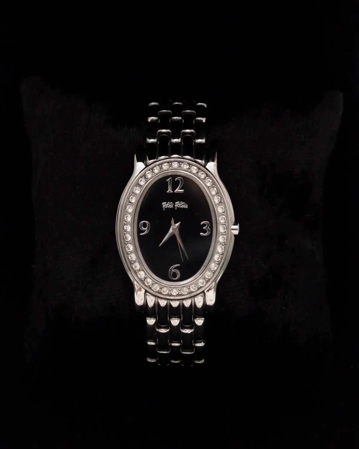 Quartz vintage rhinestone embedded follie folliewatch