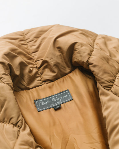 Salvatore Ferragamo Sand Quilted Puffer