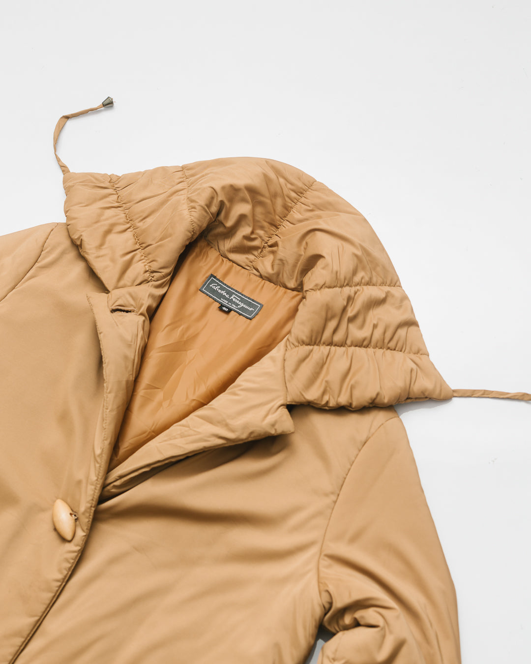 Salvatore Ferragamo Sand Quilted Puffer