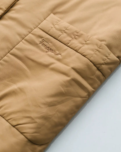 Salvatore Ferragamo Sand Quilted Puffer