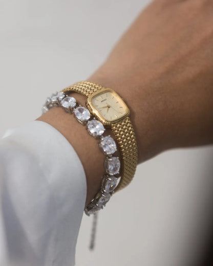 Seiko vintage gold bracelet watch