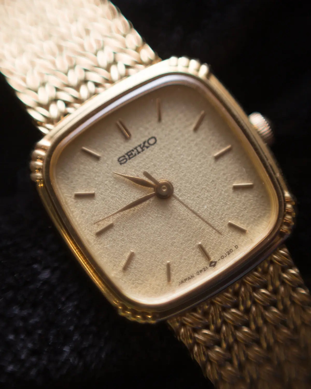 Seiko vintage gold bracelet watch