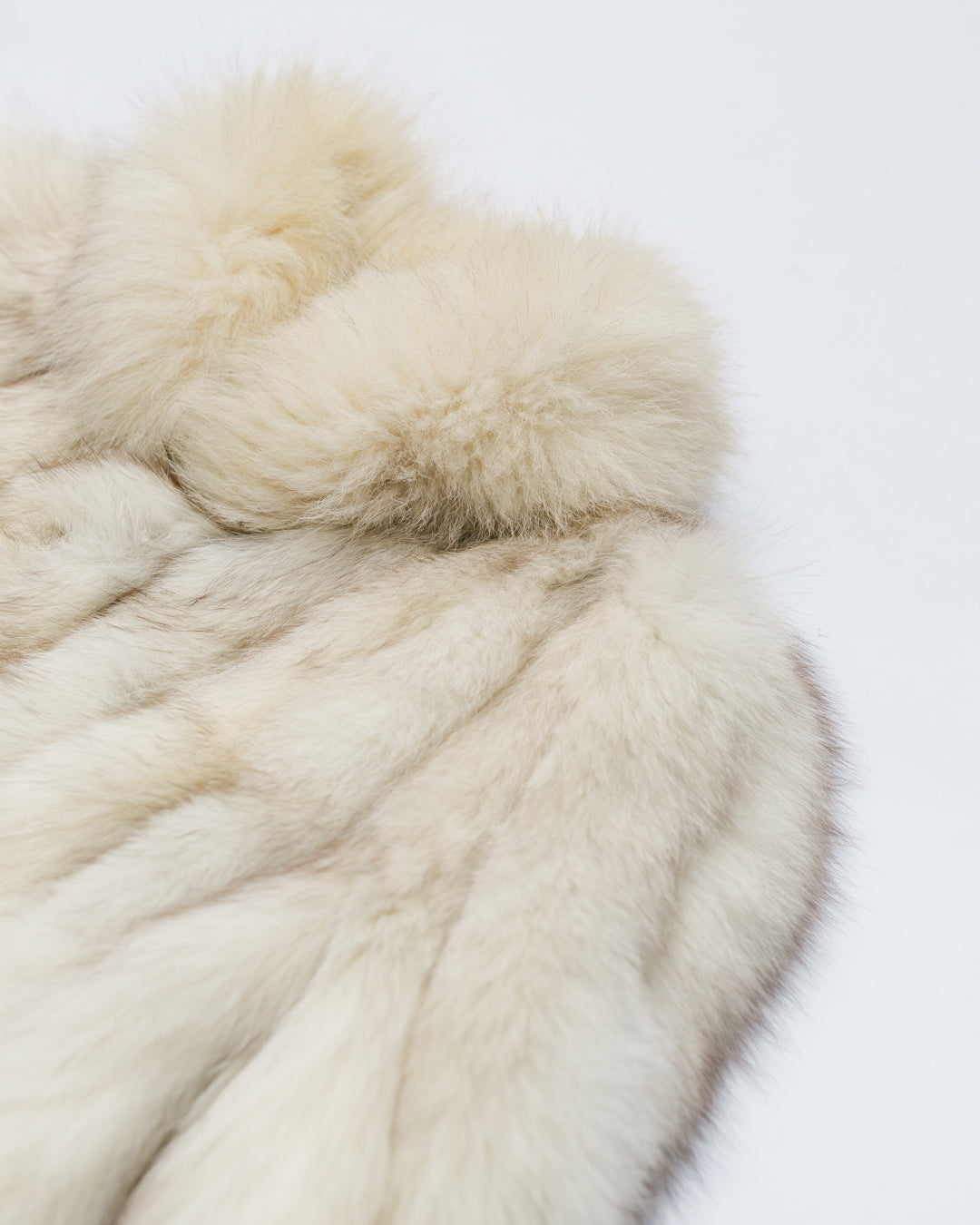 Vintage white fox fur jacket