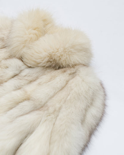 Vintage white fox fur jacket