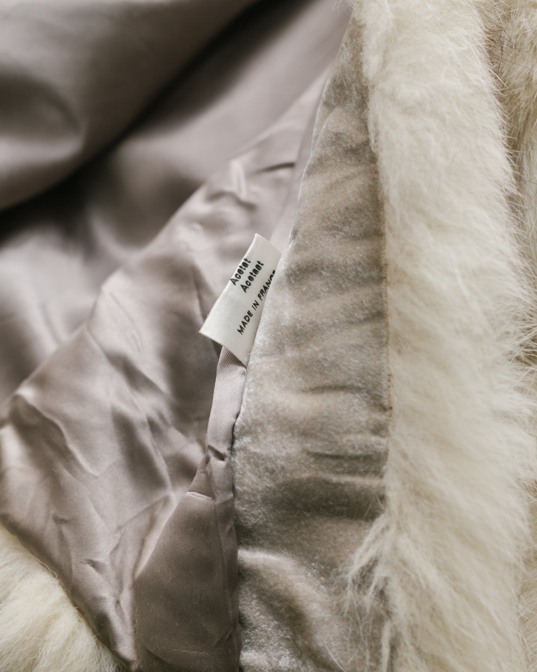 Vintage white fox fur jacket