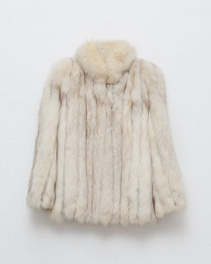 Vintage white fox fur jacket
