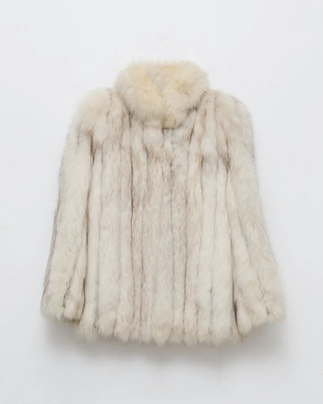 Vintage white fox fur jacket