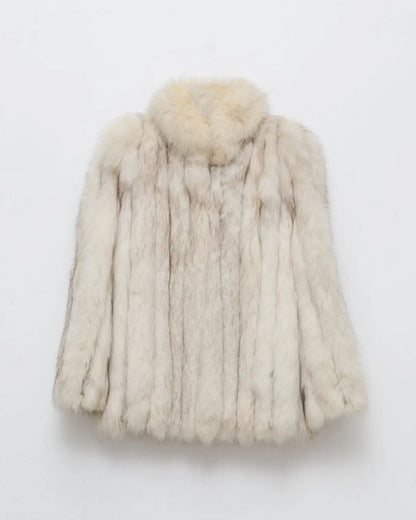 Vintage white fox fur jacket