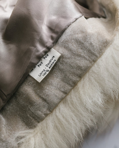Vintage white fox fur jacket