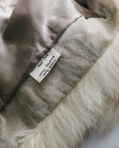 Vintage white fox fur jacket