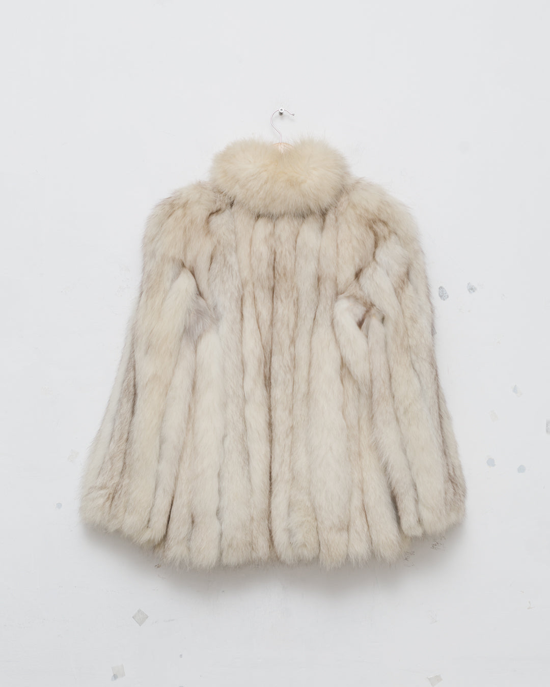 Vintage white fox fur jacket