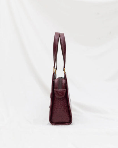 Yves saint laurent vintage ysl croc embossed handbag