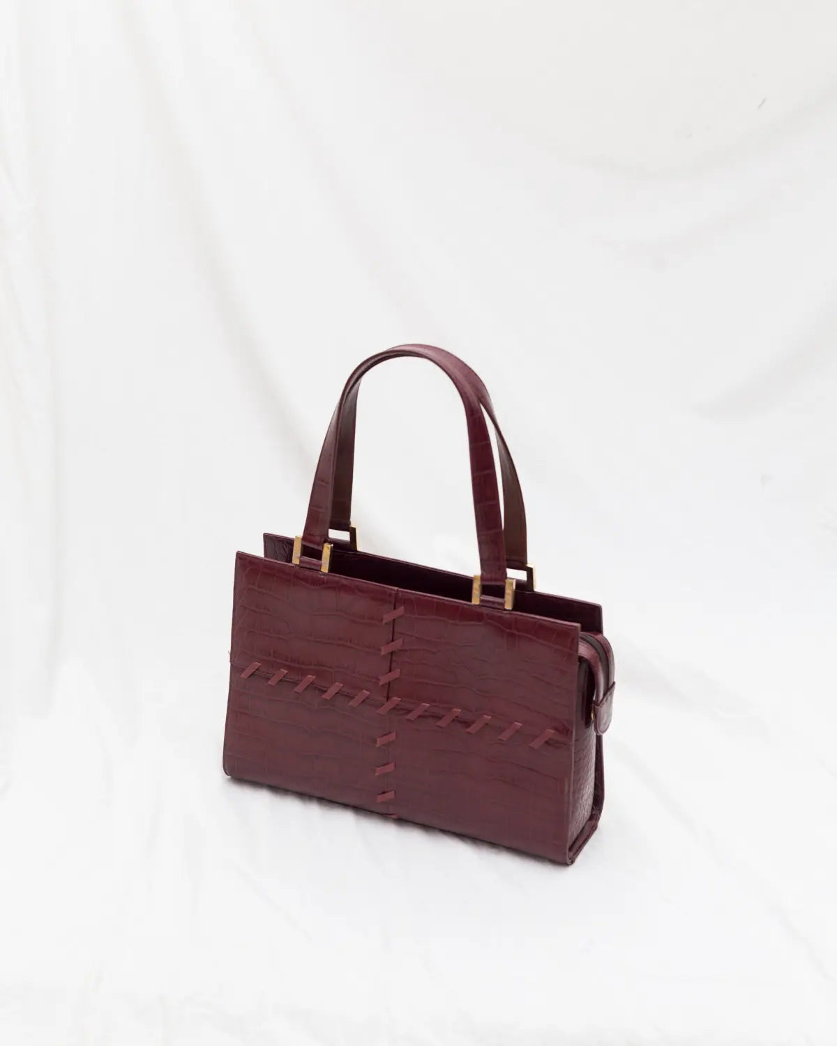 Yves saint laurent vintage ysl croc embossed handbag