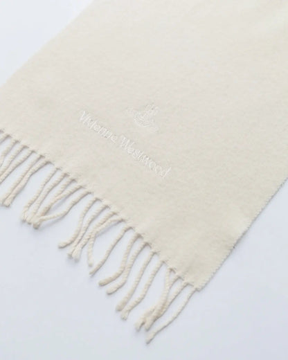 *Vivienne Westwood Eggshell Wool Scarf