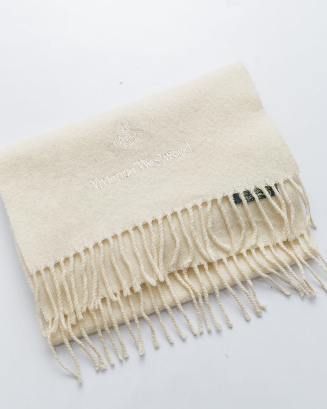 *Vivienne Westwood Eggshell Wool Scarf