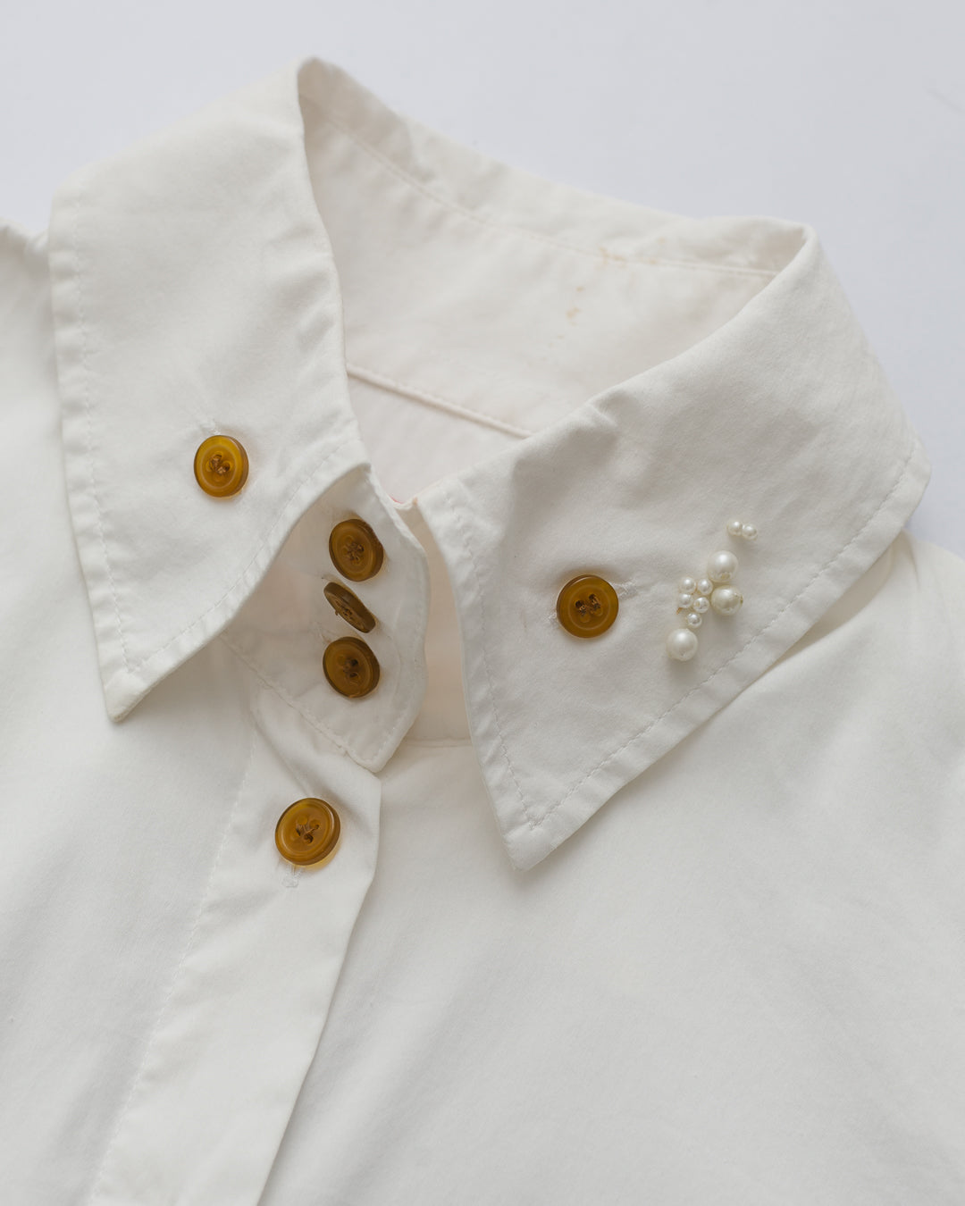 Vivienne Westwood Upcycled Button Down with Pearls
