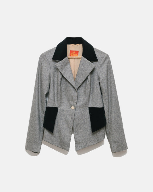 Vivienne Westwood Wool Blazer with Velvet Details