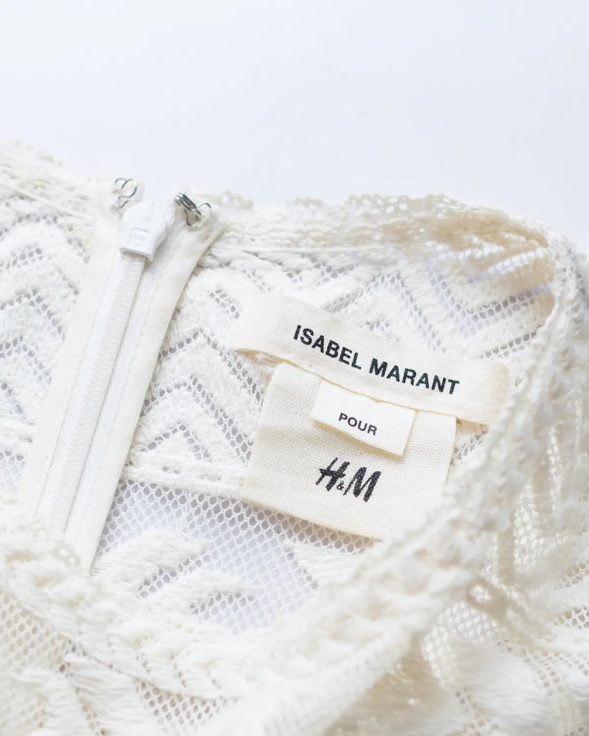 Isabel marant x h&m white lace embroidered top