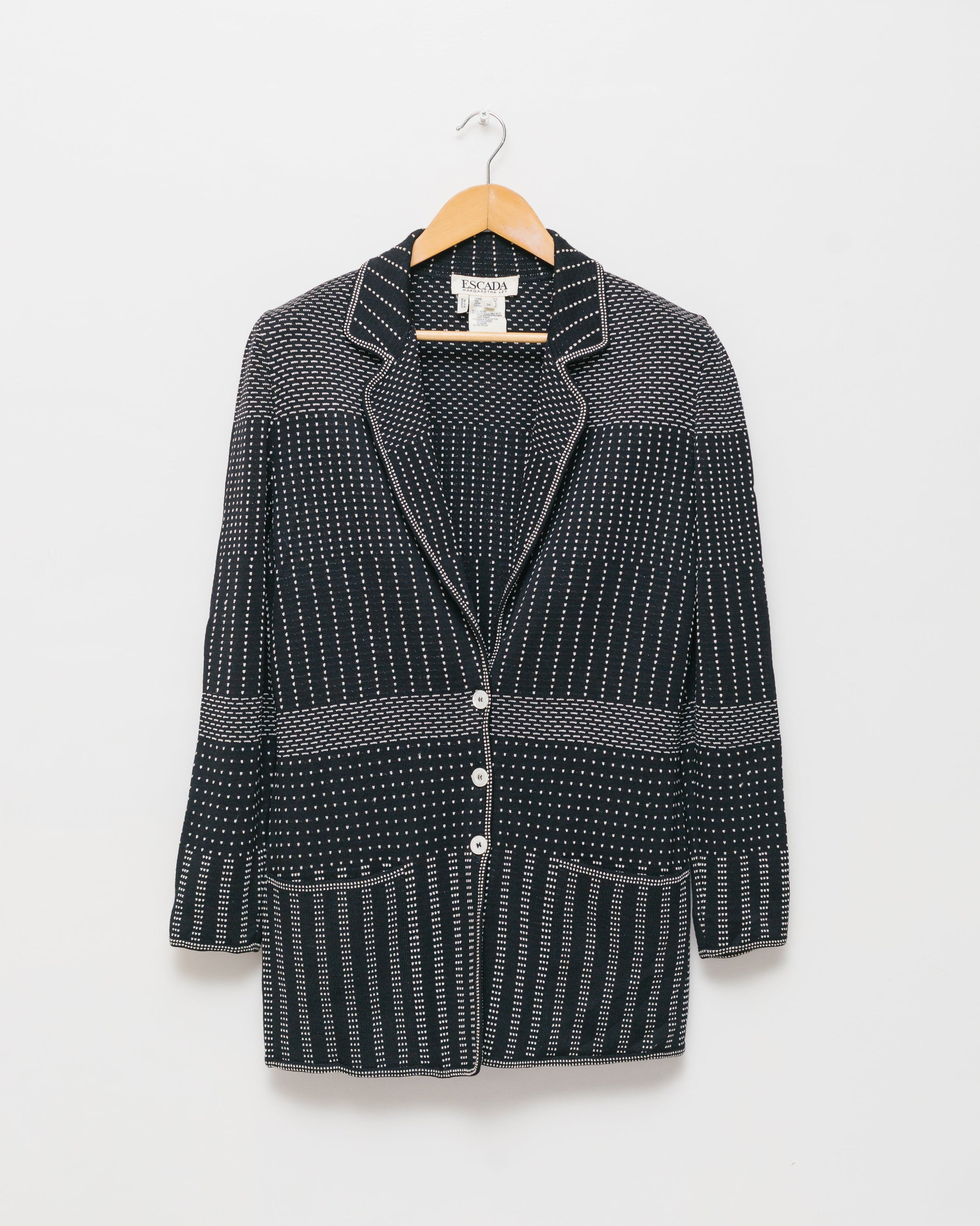 Wool & cotton knit blazer