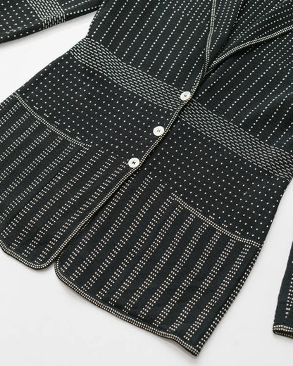 Wool & cotton knit blazer