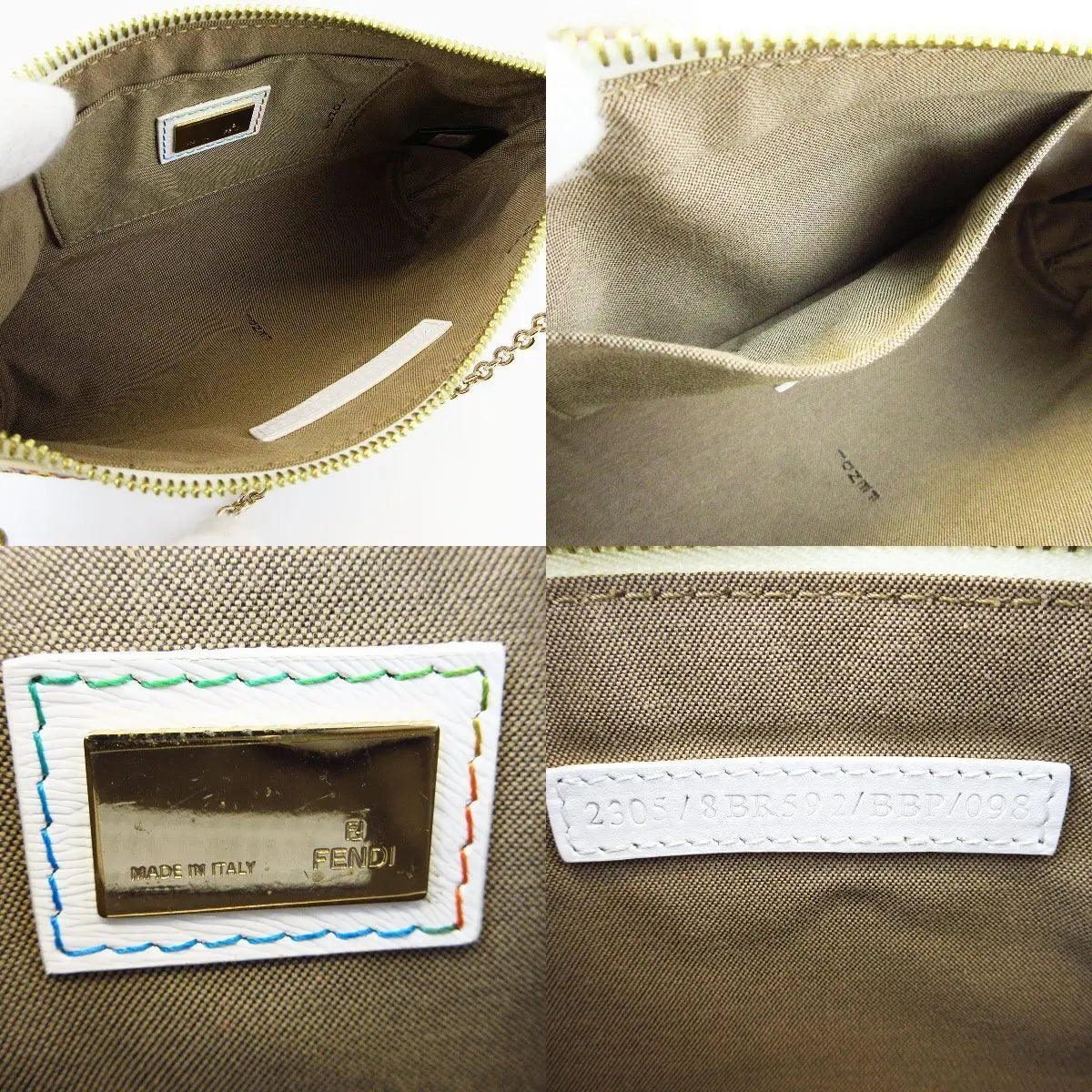 Fendi zucca spalmati pochette
